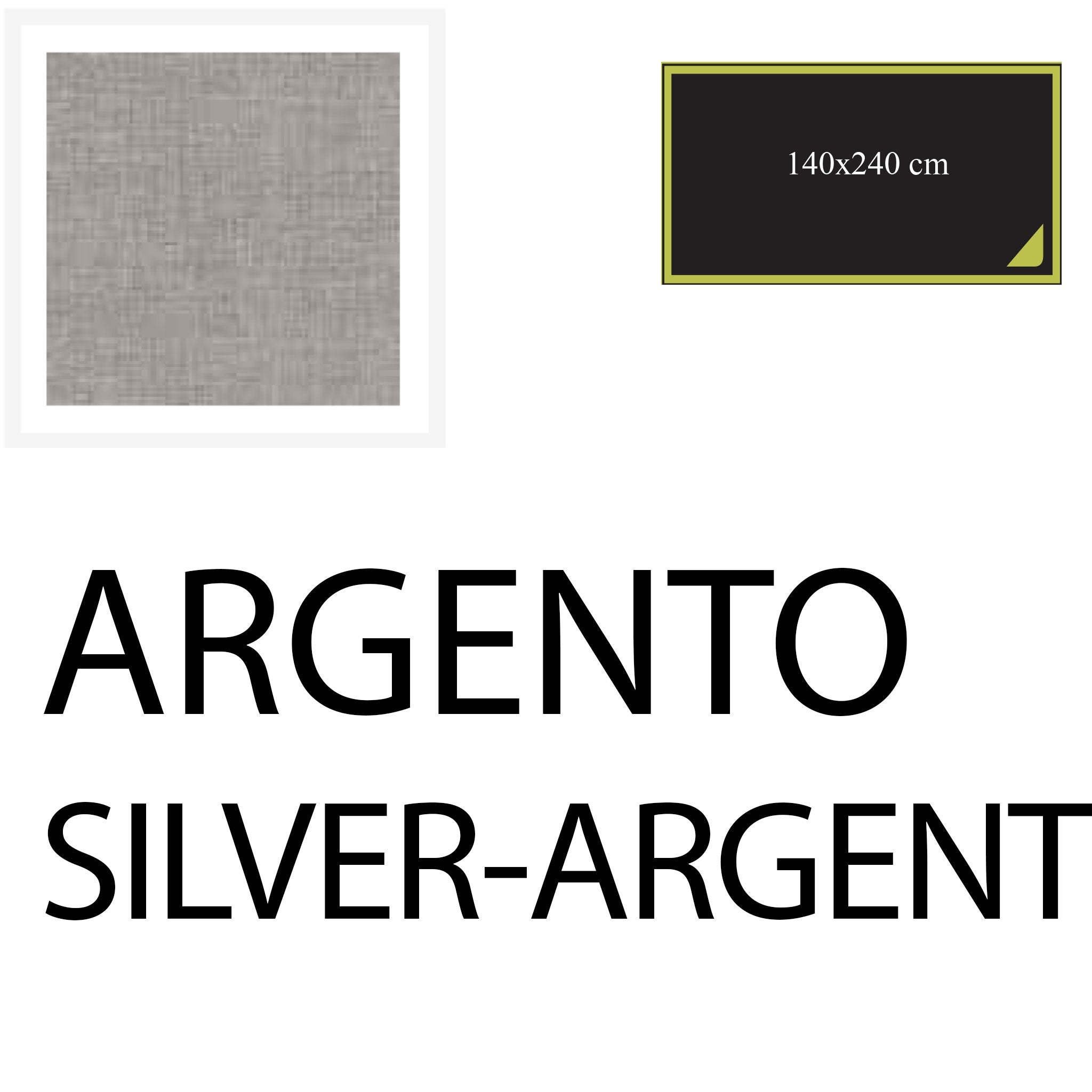 TOVAGLIA 240x140 cm - ARGENTO - COTTON-ONE
