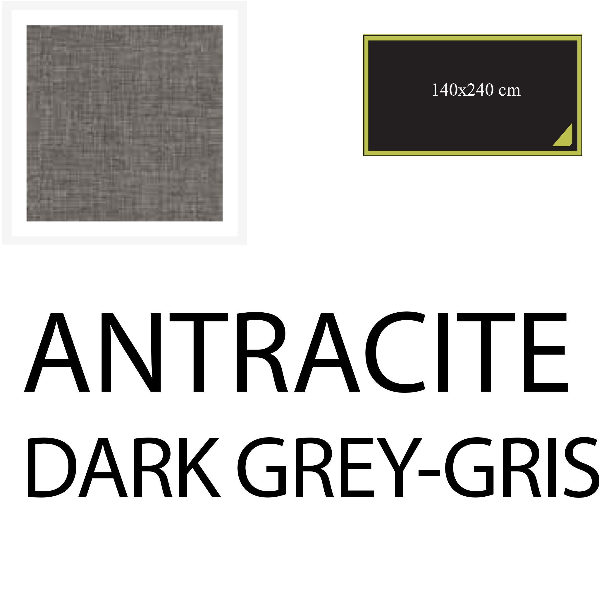 TOVAGLIA 240x140 cm - ANTRACITE - COTTON-ONE