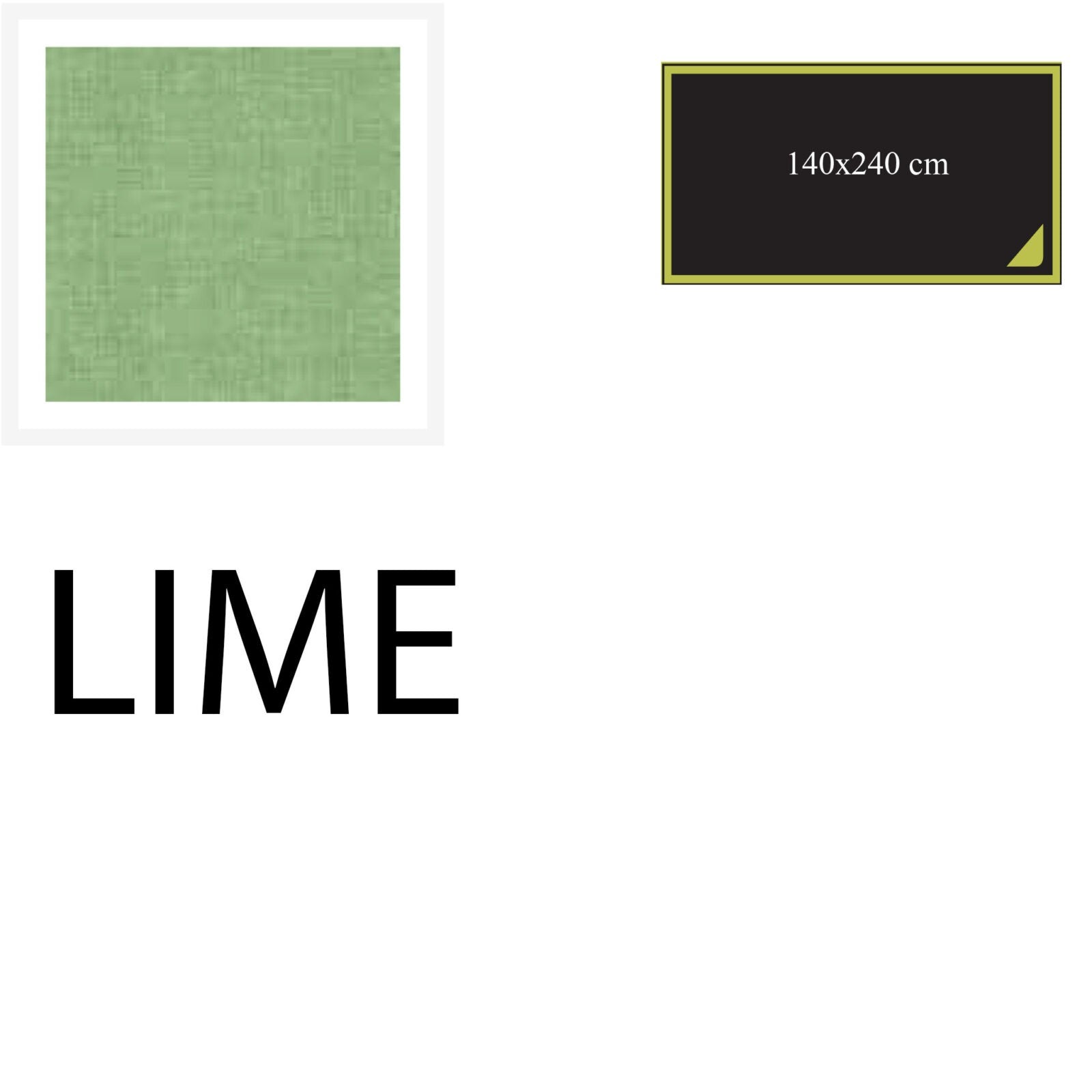 TOVAGLIA 240x140 cm - LIME - COTTON-ONE