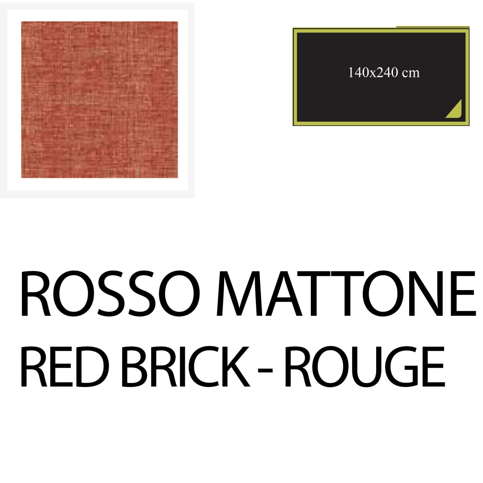 TOVAGLIA 240x140 cm - ROSSO MATTONE - COTTON-ONE