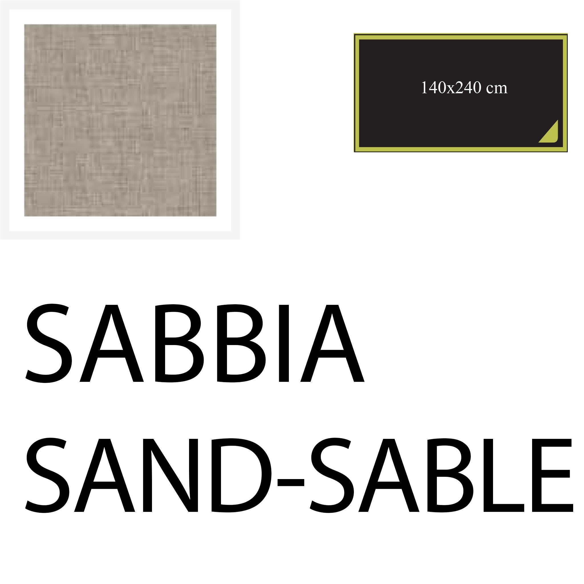 TOVAGLIA 240x140 cm - SABBIA - COTTON-ONE