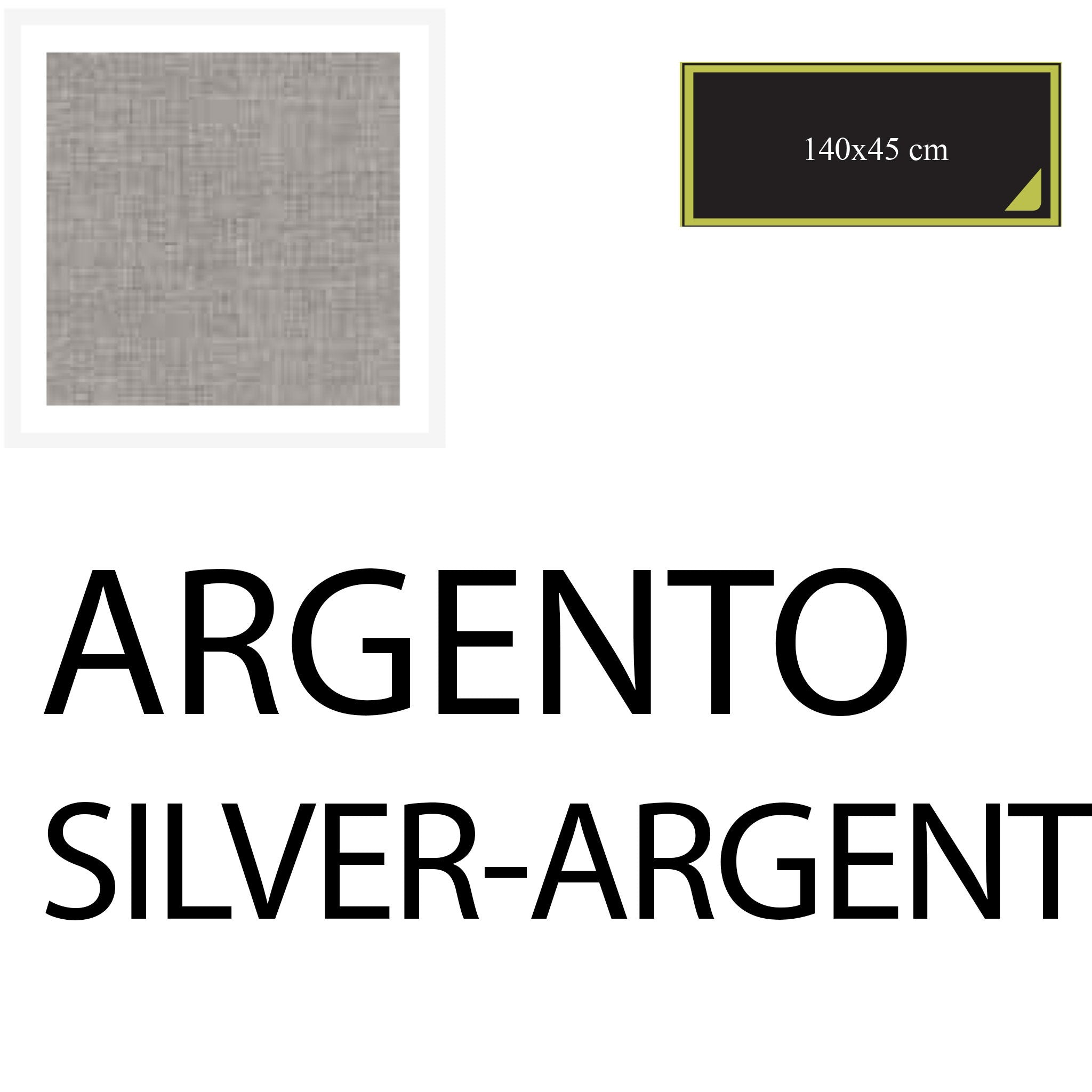 RUNNER 140X45 cm 2 PZ - ARGENTO - COTTON-ONE