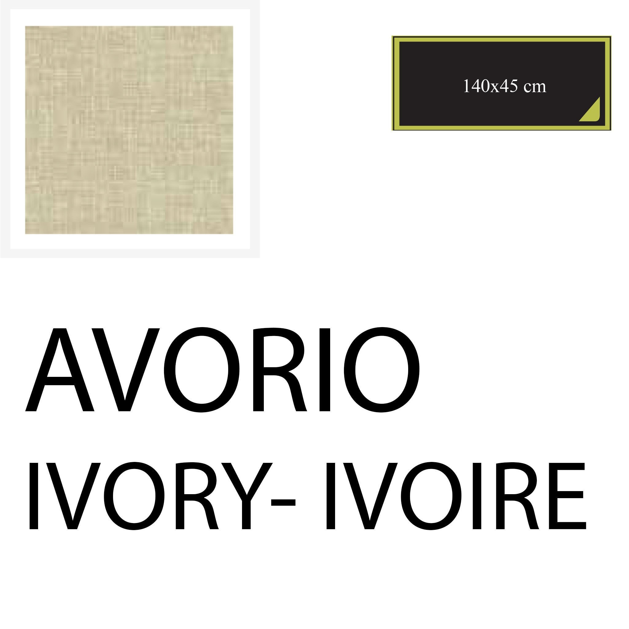 RUNNER 140X45 cm 2 PZ - AVORIO - COTTON-ONE