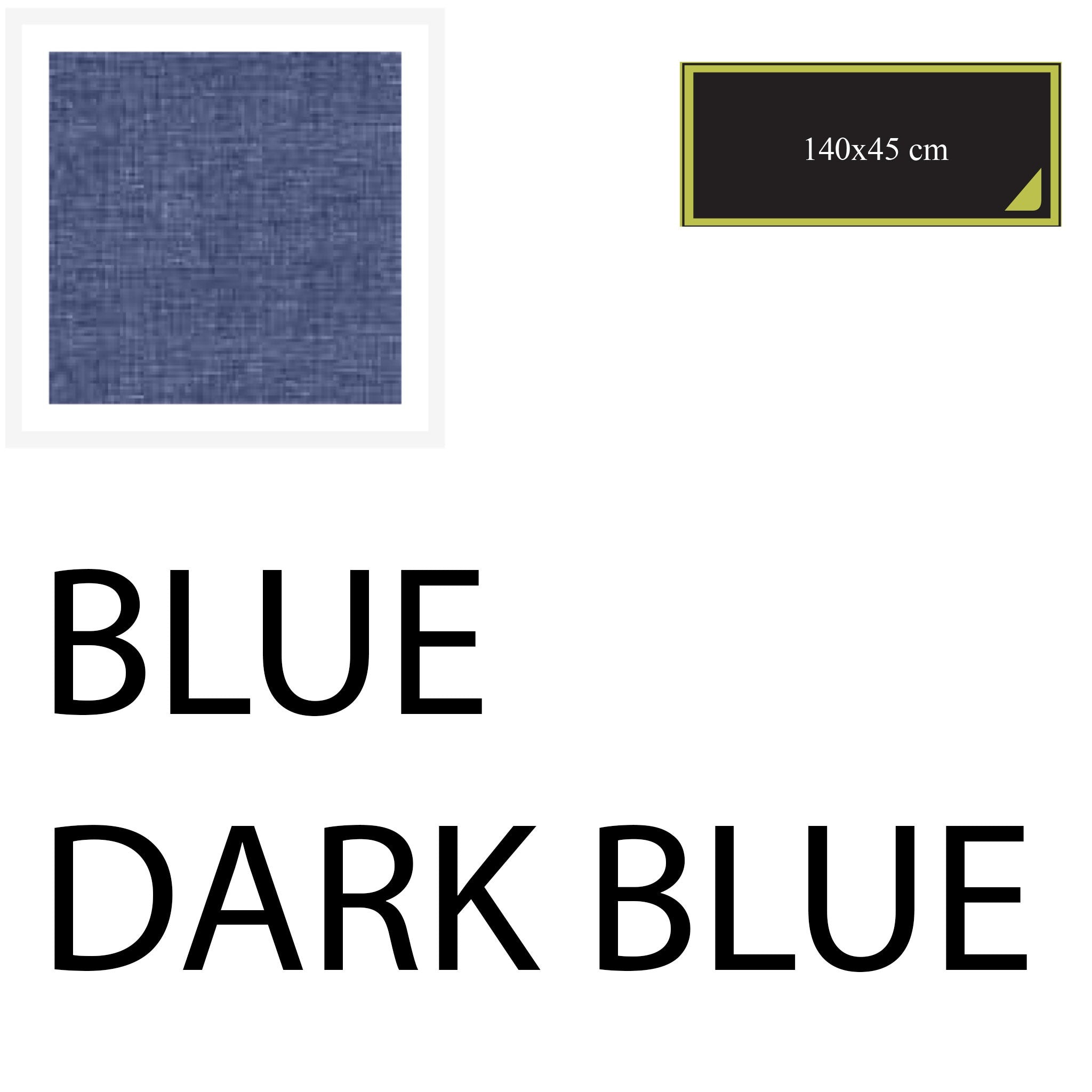 RUNNER 140X45 cm 2 PZ - BLU - COTTON-ONE