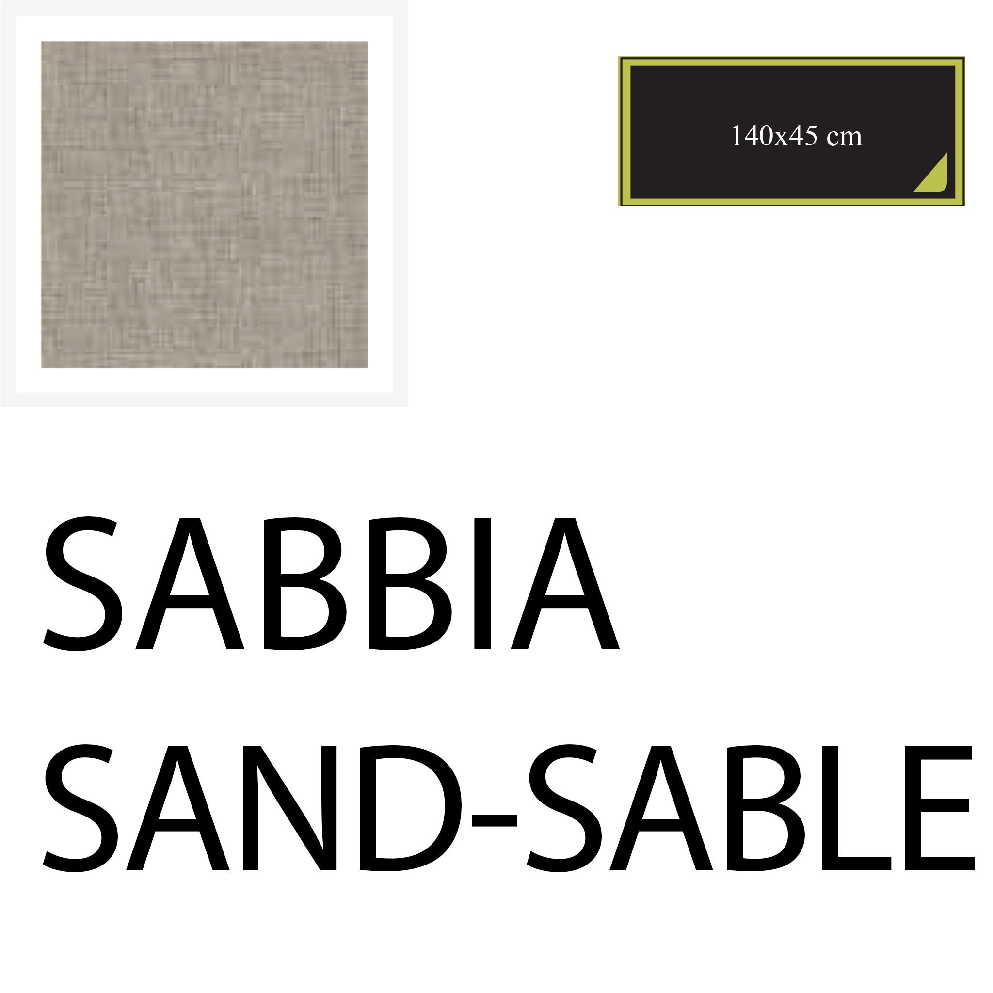 RUNNER 140X45 cm 2 PZ - SABBIA - COTTON-ONE