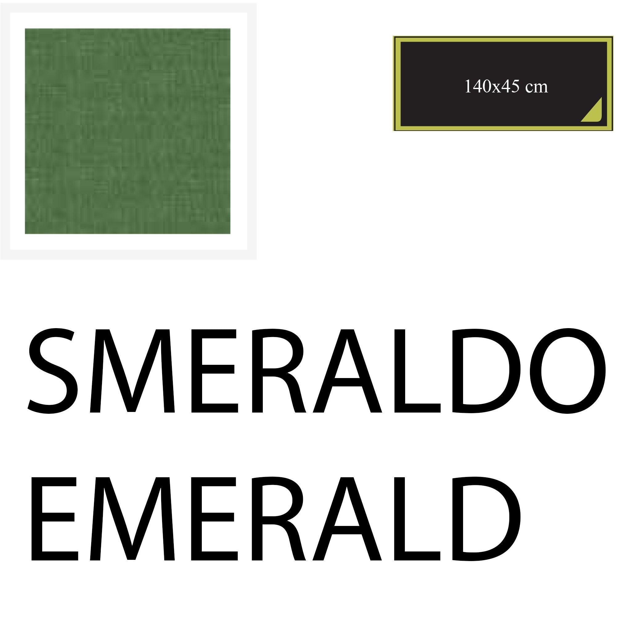 RUNNER 140X45 cm 2 PZ - SMERALDO - COTTON-ONE