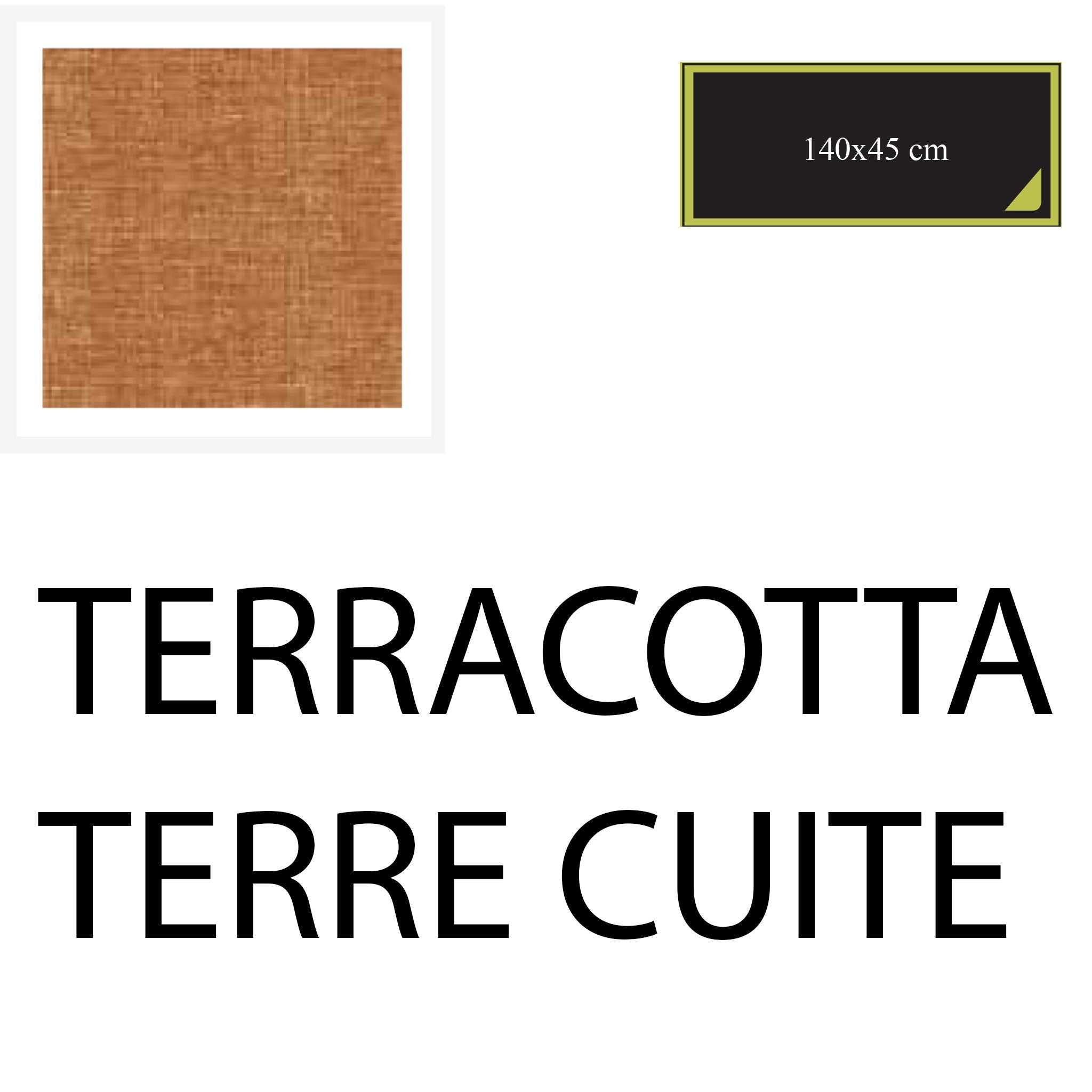 RUNNER 140X45 cm 2 PZ - TERRACOTTA - COTTON-ONE