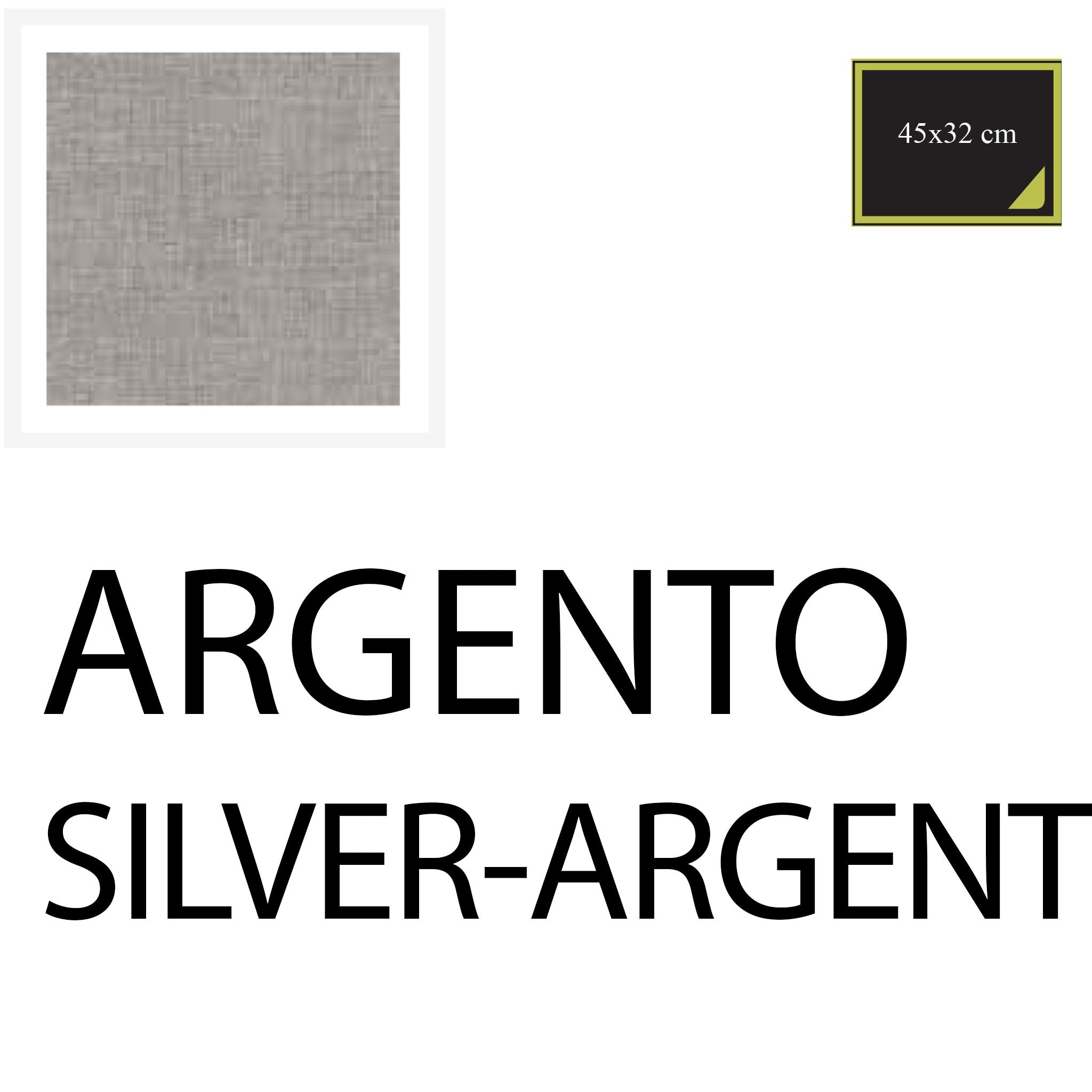 AMERICANA 45x33 cm 10 PZ - ARGENTO - COTTON-ONE