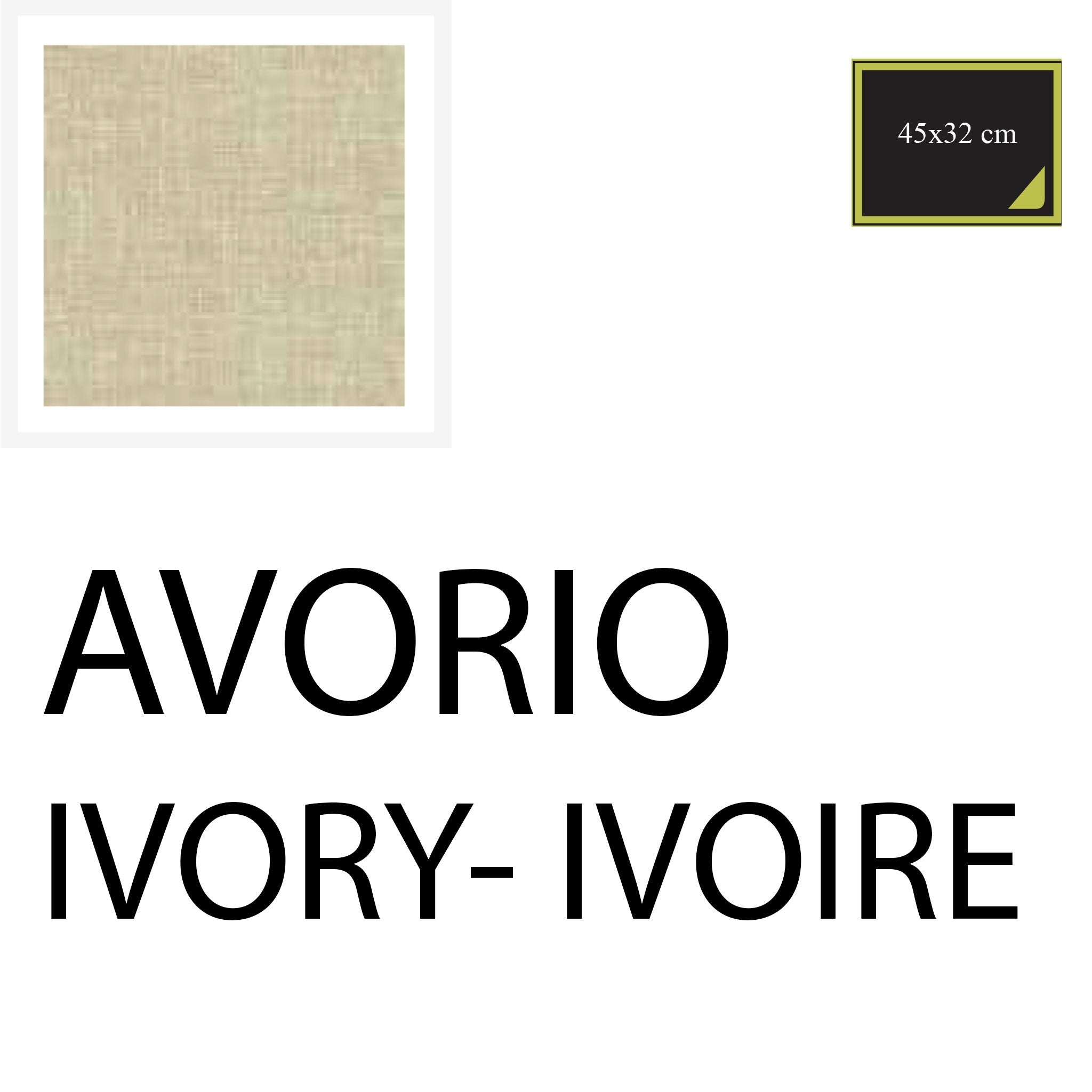 AMERICANA 45x33 cm 10 PZ - AVORIO - COTTON-ONE