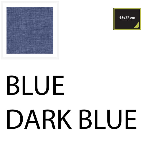 PLACEMAT 45x33 cm 10 PC - BLUE - COTTON-ONE