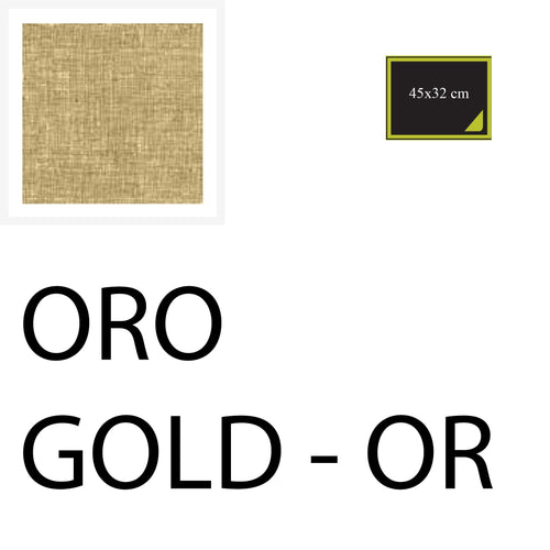 PLACEMAT 45x33 cm 10 PCS - GOLD - COTTON-ONE