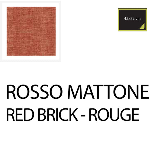 PLACEMAT 45x33 cm 10 PC - BRICK RED - COTTON-ONE