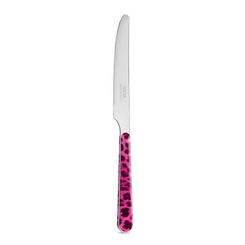 6 Coltelli Tavola - Animalier Leopardato Rosa BD14002P