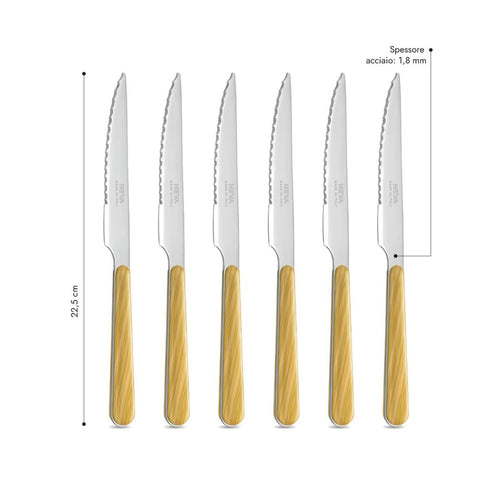 6 Coltelli Bistecca - Abete Giallo BD15500Y