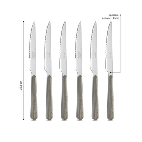6 Coltelli Bistecca - Pino Tortora BD15003