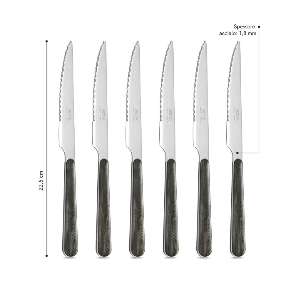 4 Steak Knives - Anthracite Pine BD15004