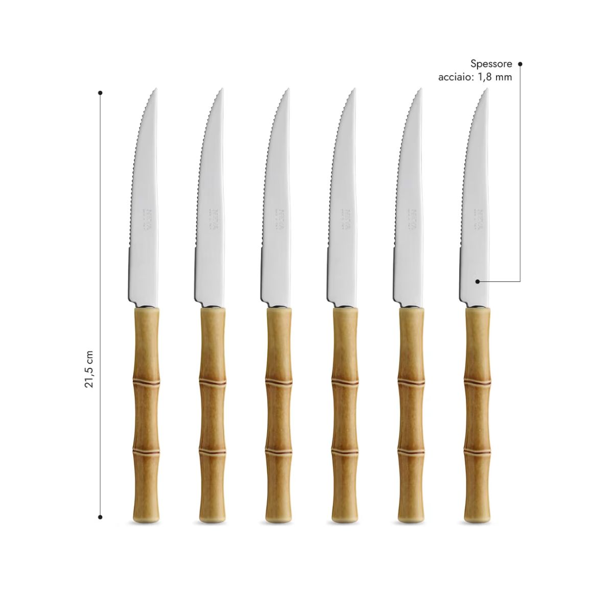 6 Coltelli Bistecca - Bamboo Beige LD14401C