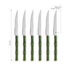 6 Steak Knives - Green Bamboo LD14407C