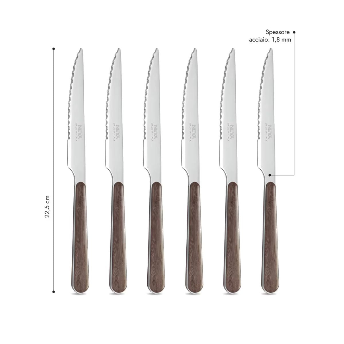 6 Steak Knives - Acacia BD15005