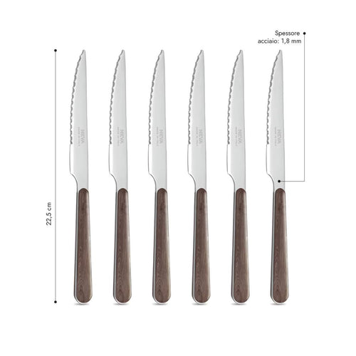 6 Coltelli Bistecca - Acacia BD15005