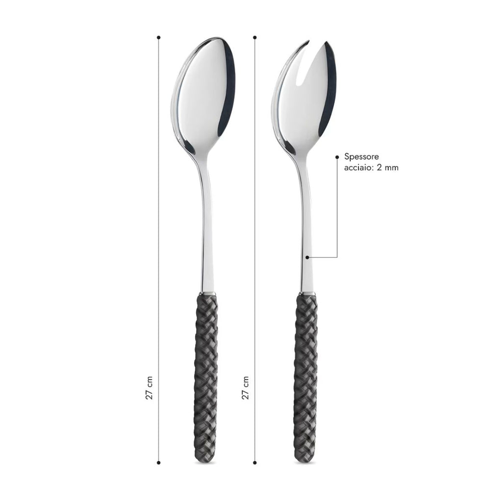 Coppia Insalata - Intreccio Nero LD14203C