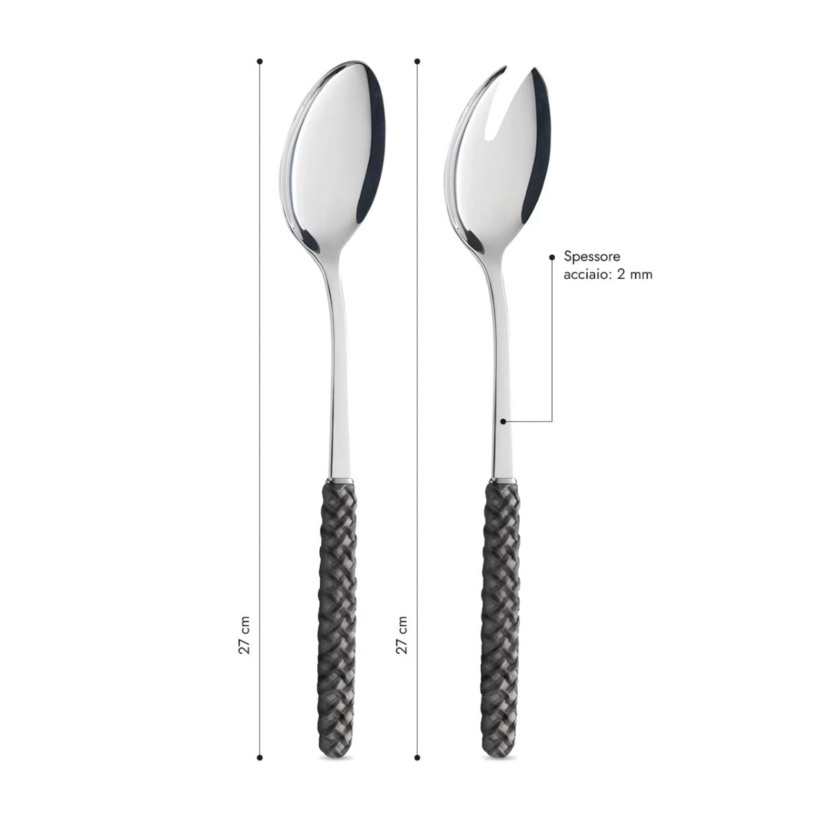 Coppia Insalata - Intreccio Nero LD14203C