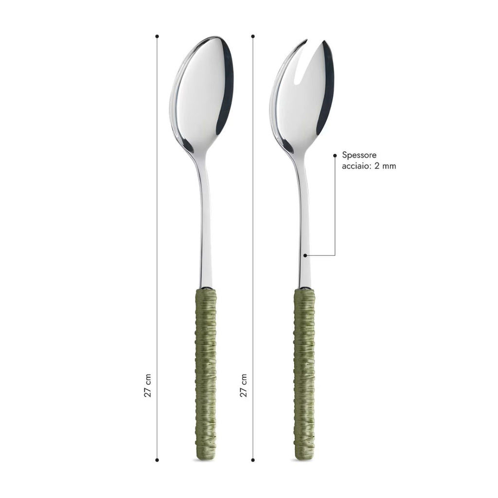 Coppia Insalata - Rattan Verde Salvia LD14307C