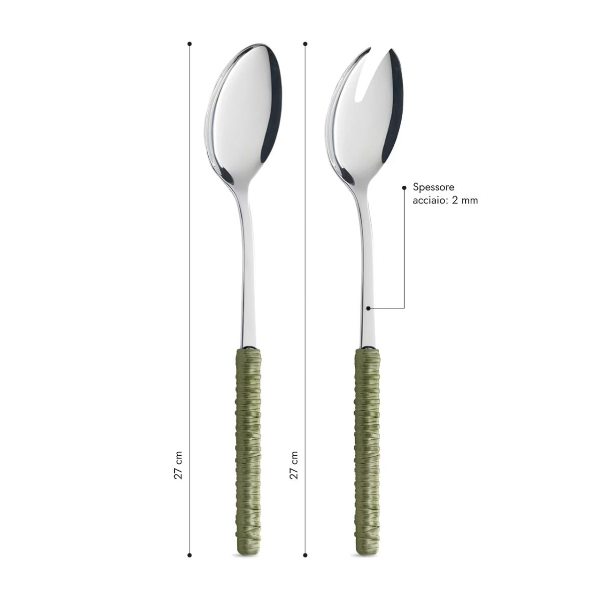 Coppia Insalata - Rattan Verde Salvia LD14307C