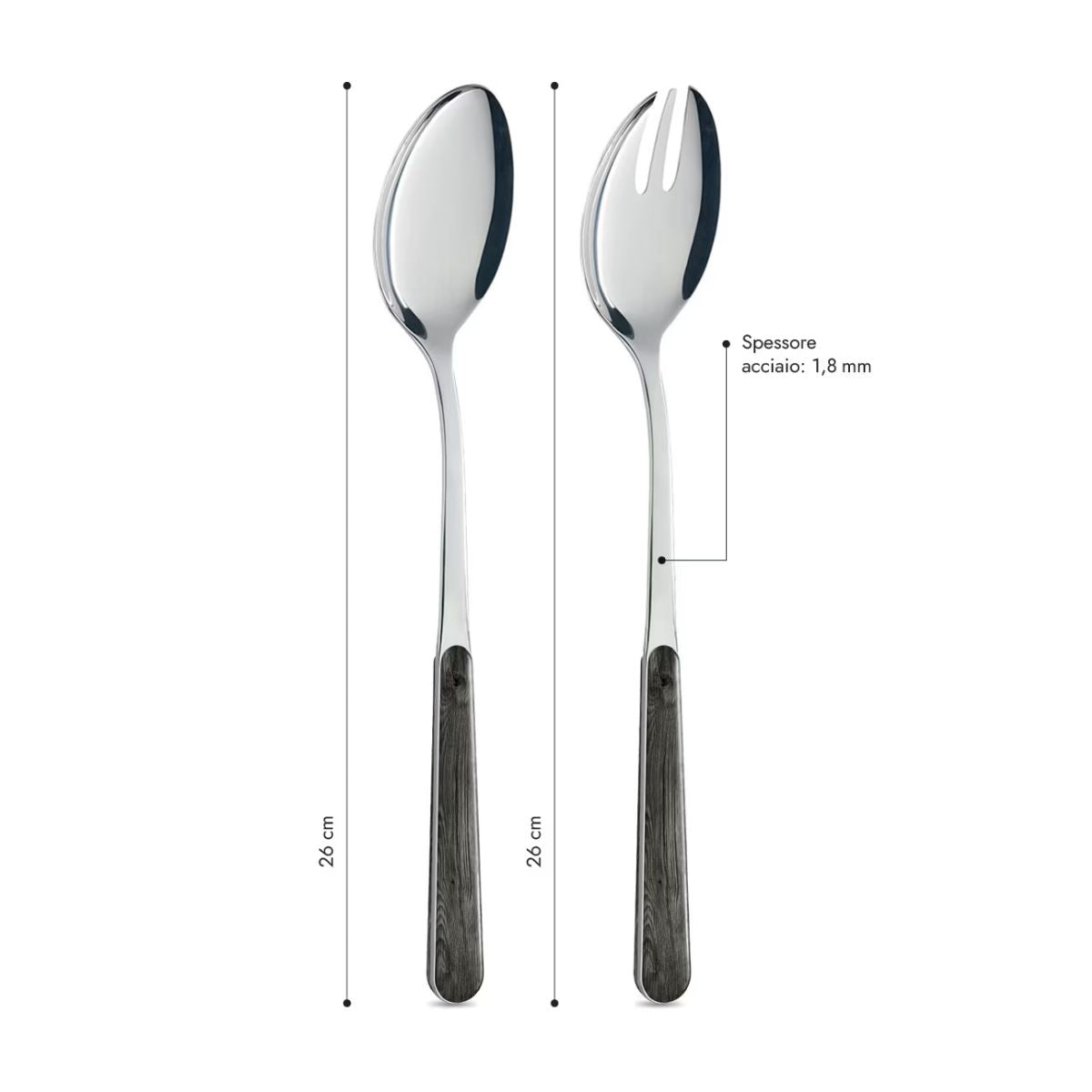 Coppia Insalata - Pino Antracite BD15004