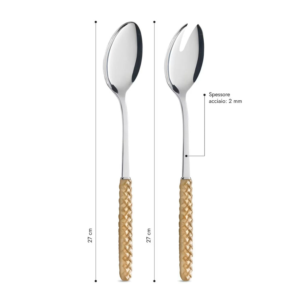 Coppia Insalata - Intreccio Beige LD14201C
