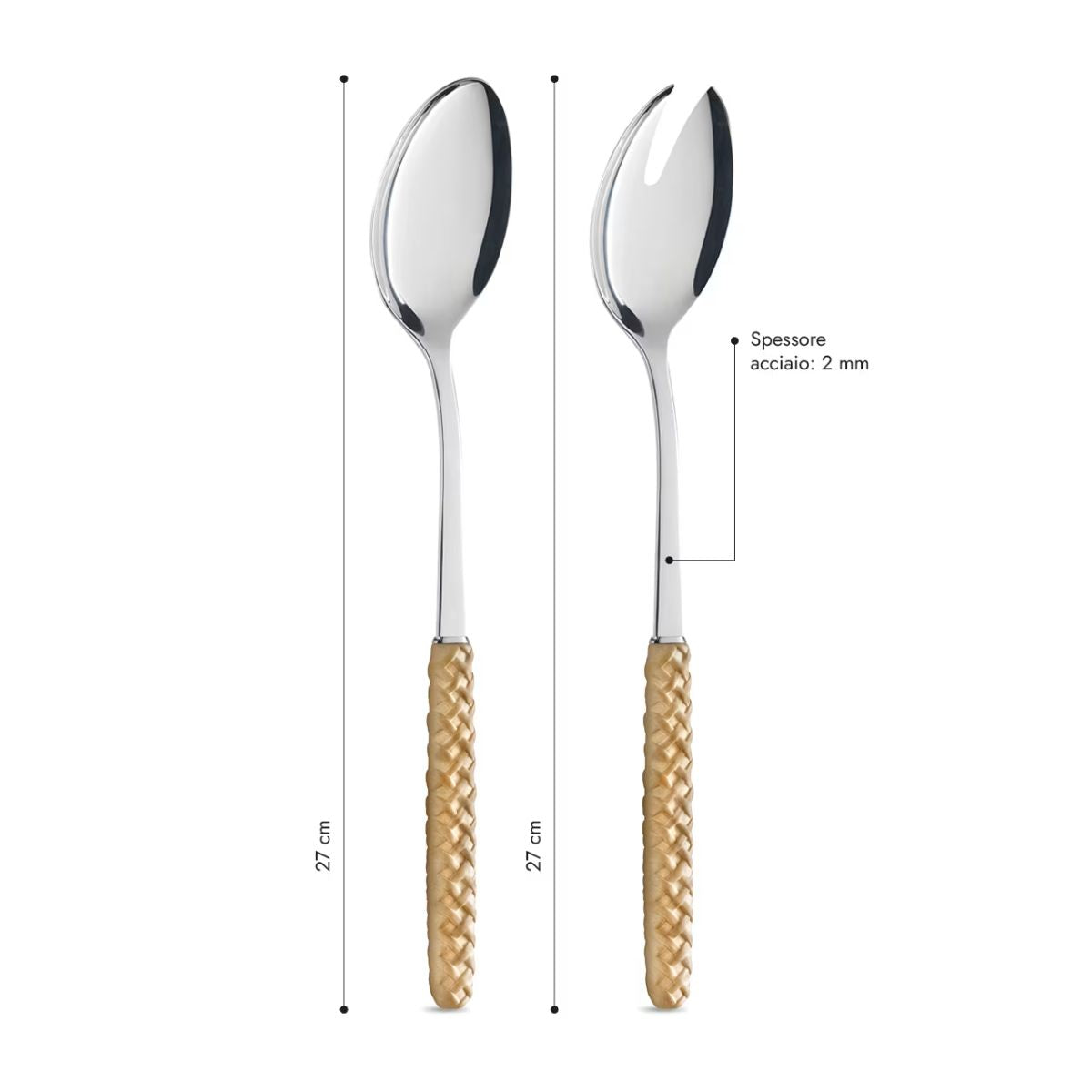Coppia Insalata - Intreccio Beige LD14201C