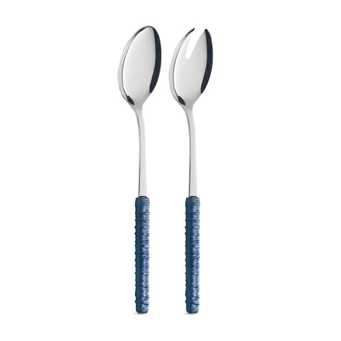 Coppia Insalata - Rattan Blu Avio LD14306C - Neva