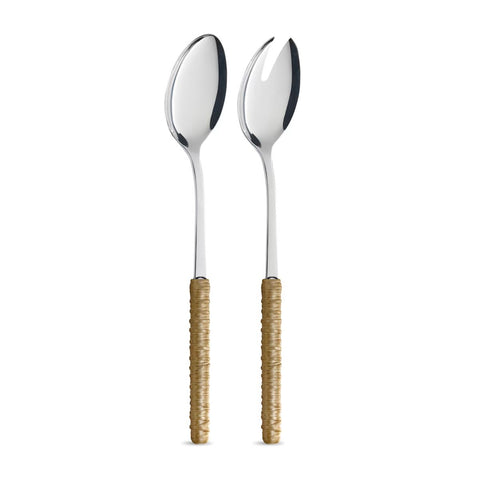 Paire de saladiers - Rotin Beige LD14301C