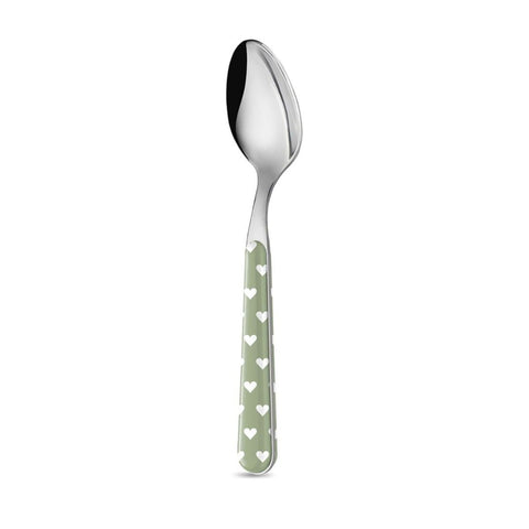 Cucchiaio Caffè - Cuoricini Verde Salvia BD14060PSG - Neva