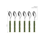 4 Coffee Spoons - Green Bamboo LD14407C