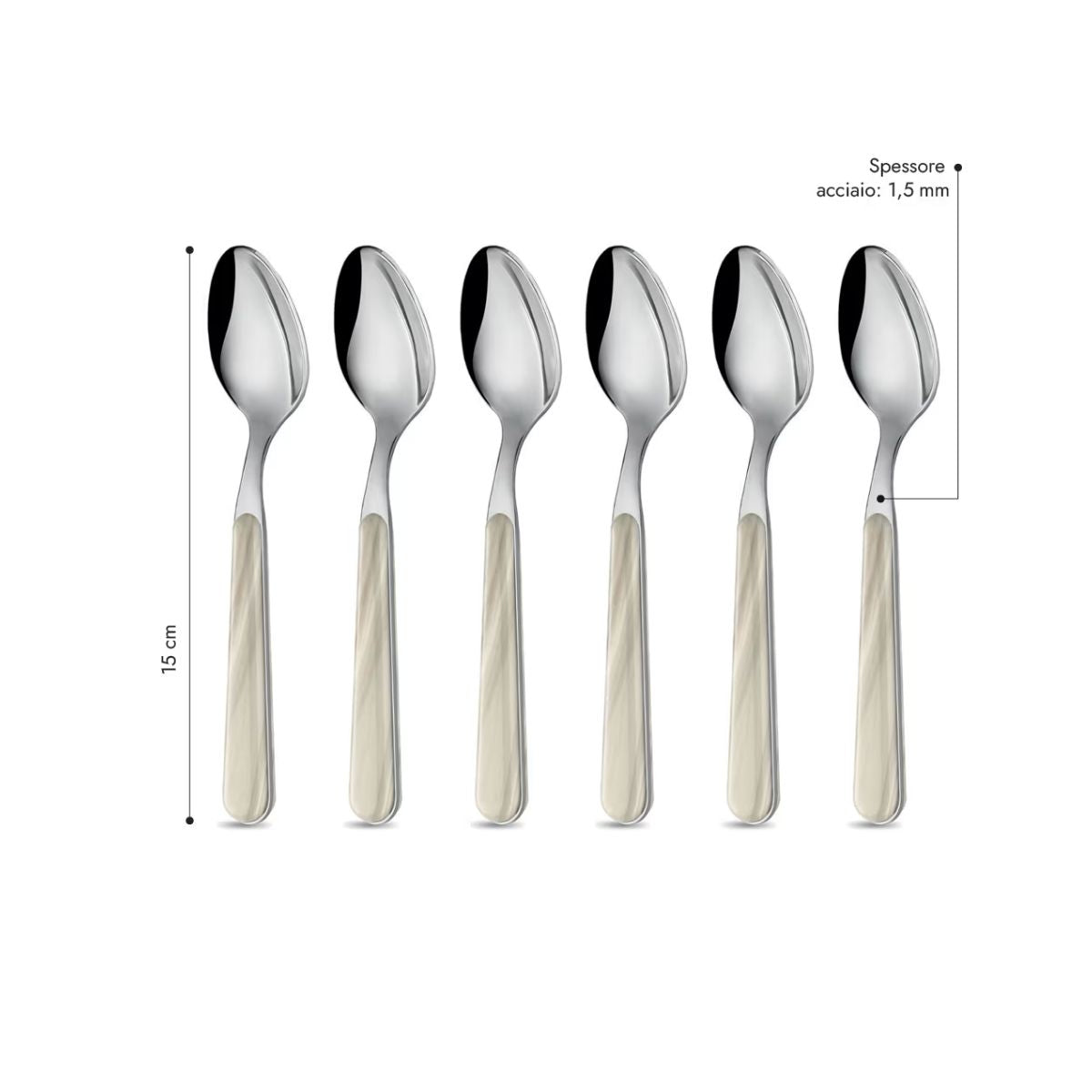 6 Cucchiai Caffè - Abete Avorio BD15500AV