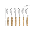 6 Forchetta Dolce - Intreccio Beige LD14201C