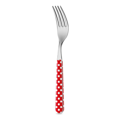 Fourchette de table à pois rouges BD14053R