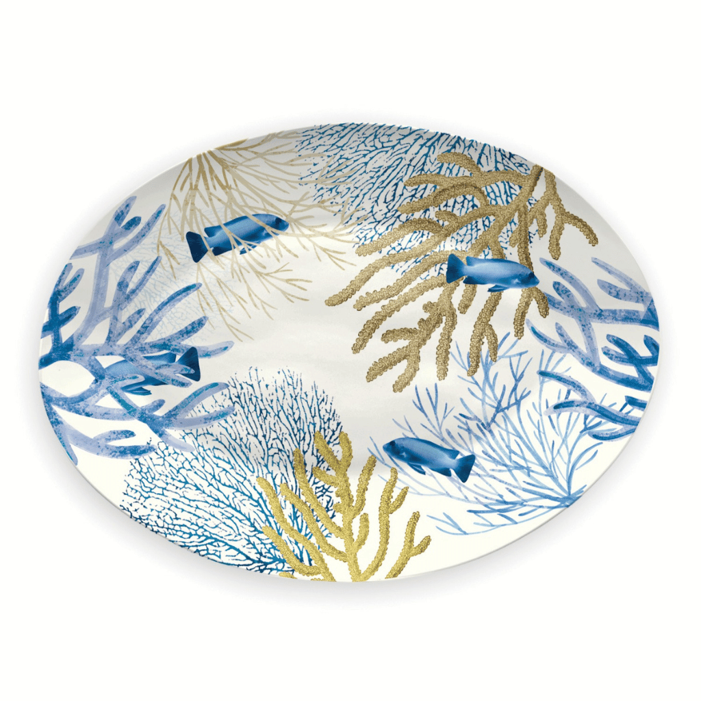 Coral Oval Tray 