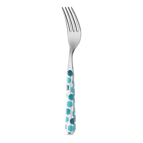 6 fourchettes de table - Bleu coquillage BD14266