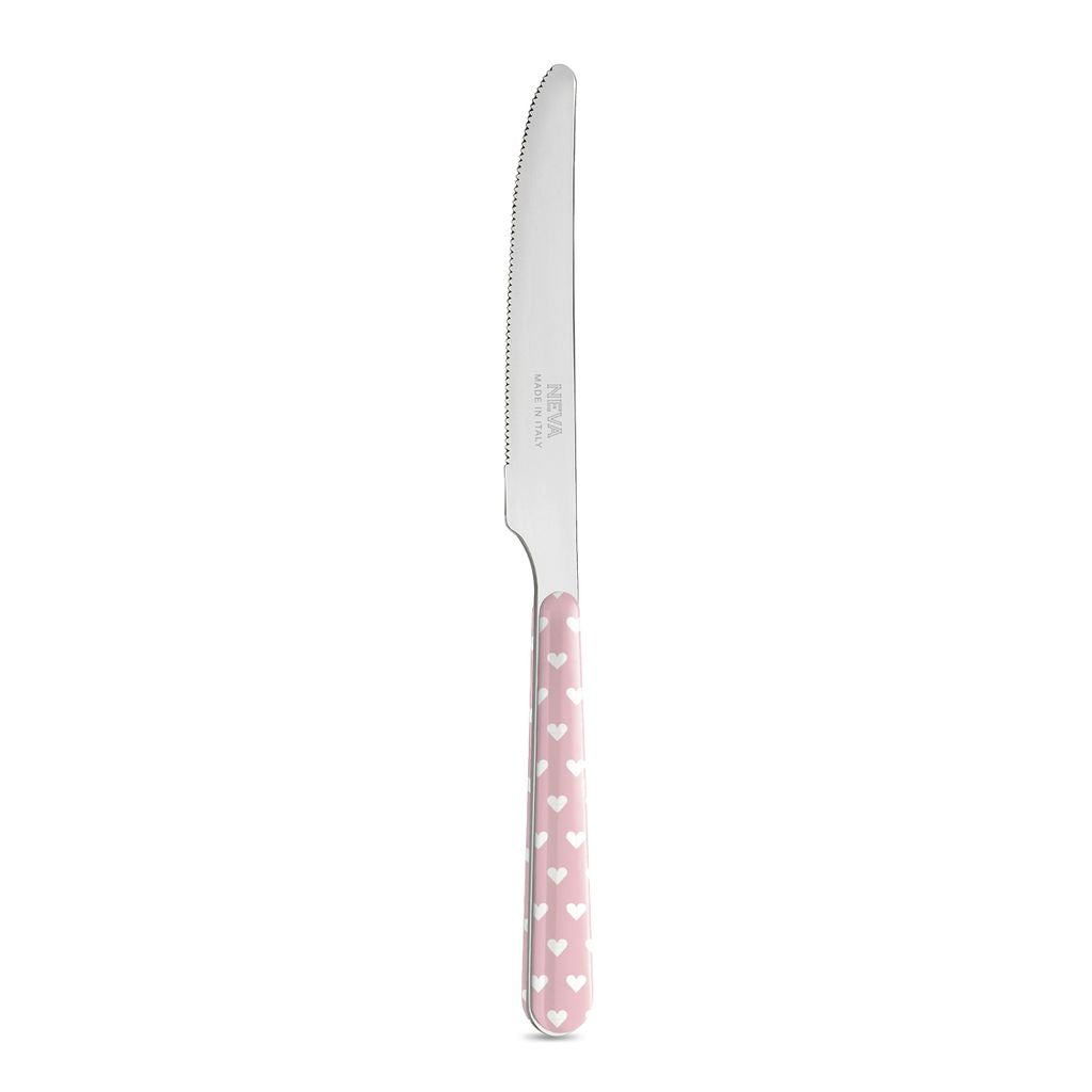 4 Coltelli Tavola - Cuoricini Rosa BD14060PLM