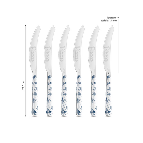 4 Pizza Knives - Roses BD140115B-CT