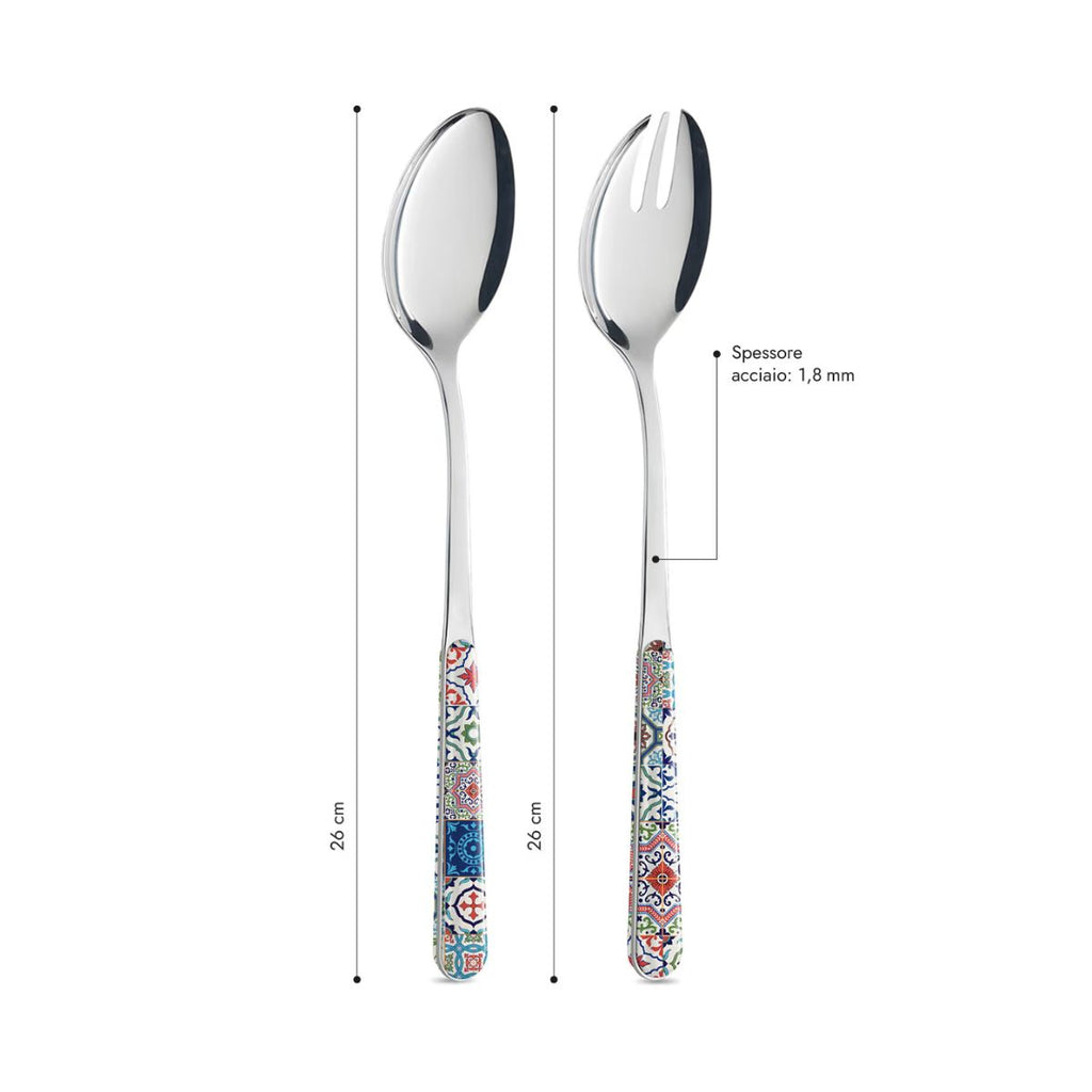 Coppia Insalata - Maiolica Policroma BD14286