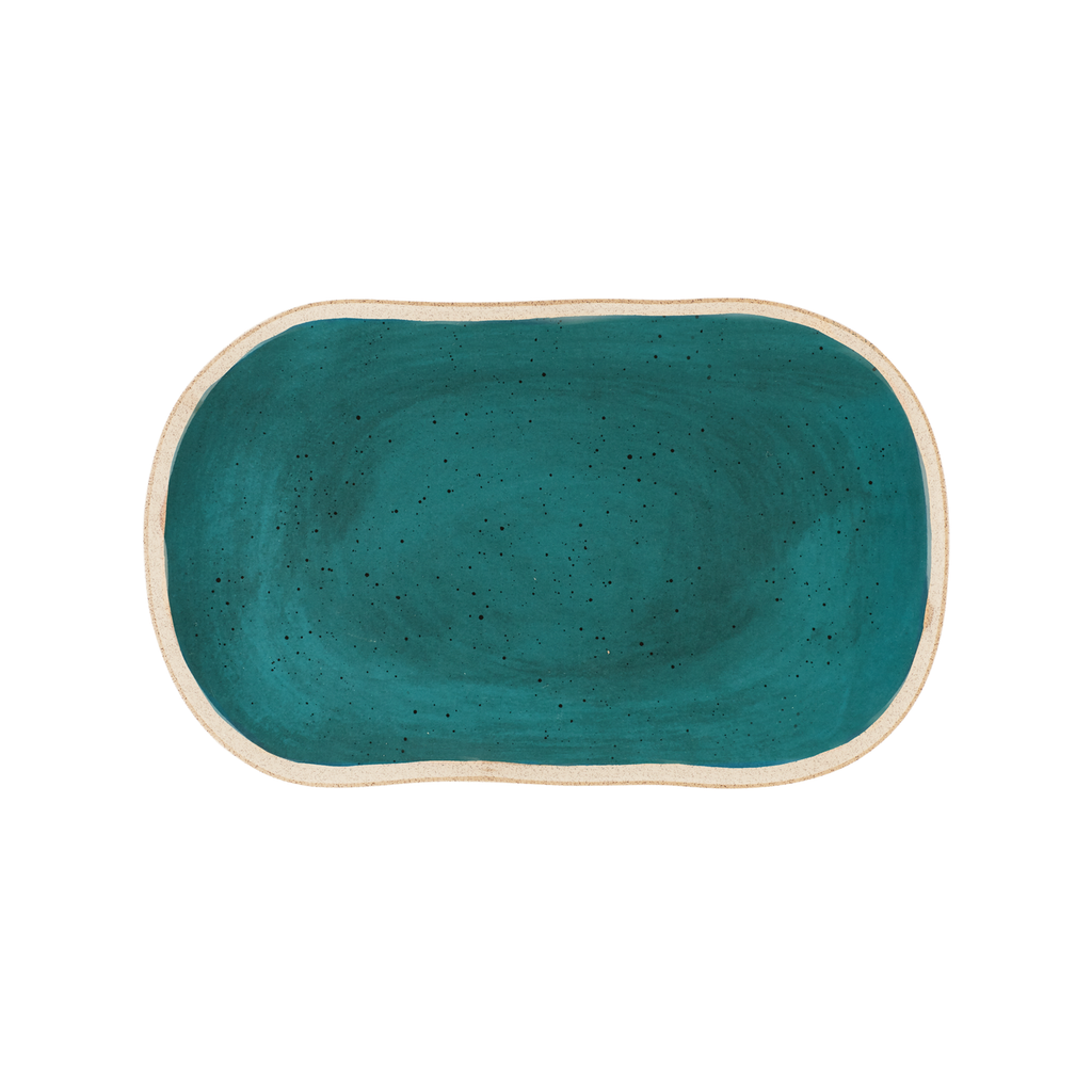 Touch-MeL Vassoio rettangolare medio Terrae Ottanio 26 × 15,5 cm