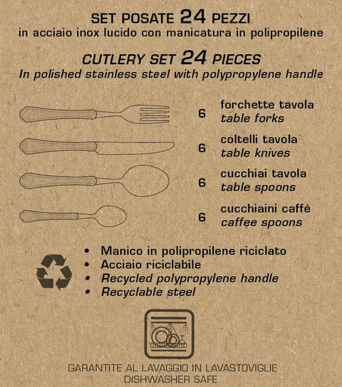 Romantic Cutlery - Dusty Blue - Set of 24 pieces - NEVA Creative Cutlery
