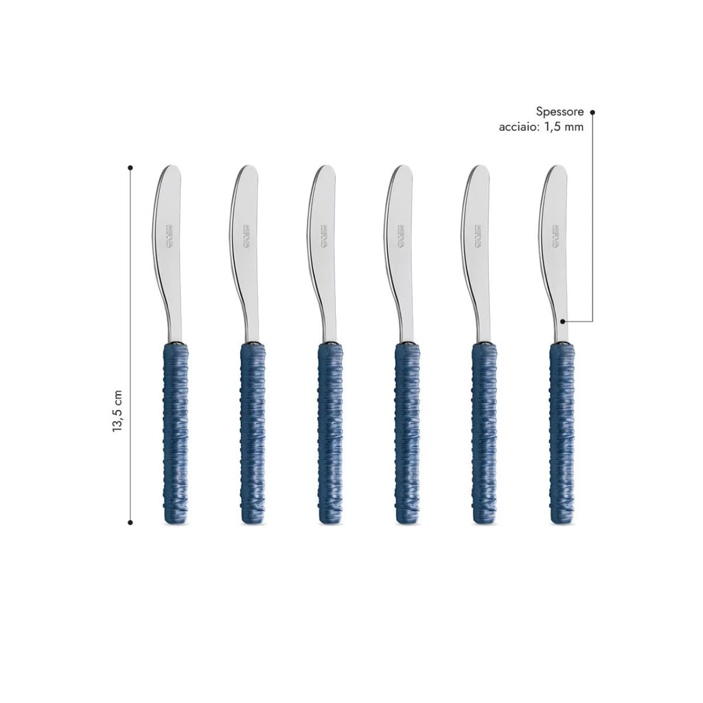 6 Spalmini - Rattan Blu Avio LD14306C