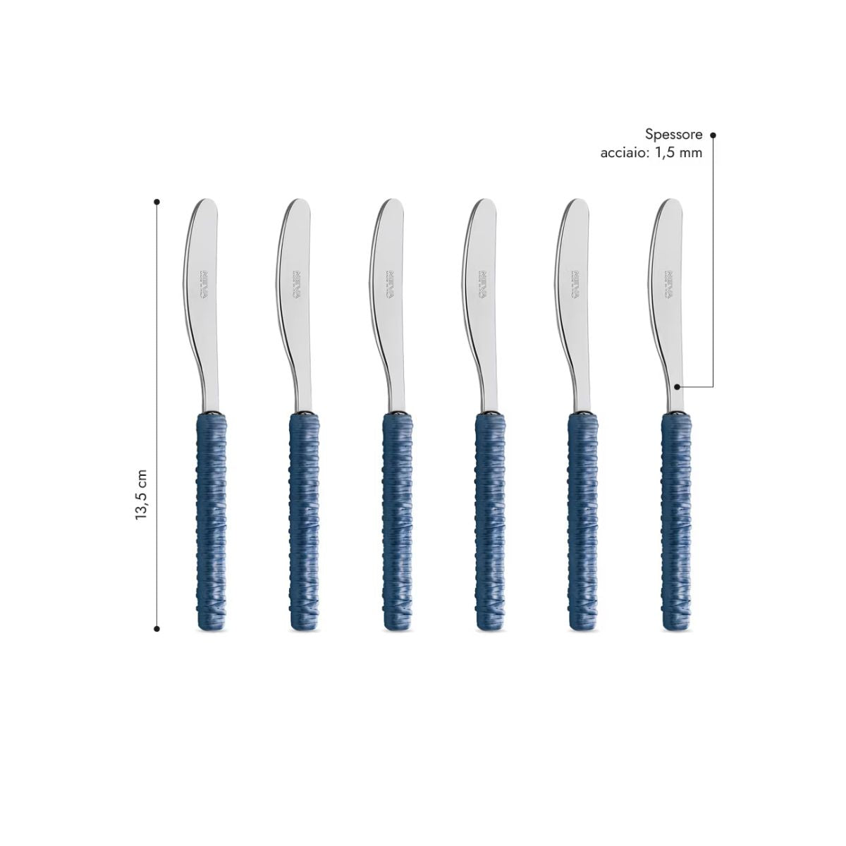 6 Spalmini - Rattan Blu Avio LD14306C