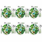 Touch-MeL York Floreale, tavola per 6 con 24 posate, composizione illustrativa ricostruita